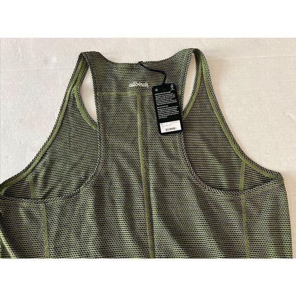 Allbirds Natural Run Tank Women Sz L Black Green Pullover Wool Blend Sheer - Picture 4 of 6